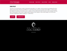 Tablet Screenshot of clubmadrid.org